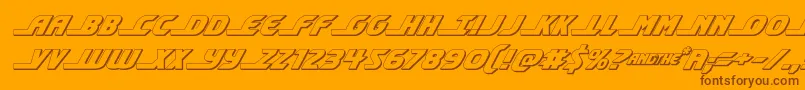 shiningherald3dital Font – Brown Fonts on Orange Background