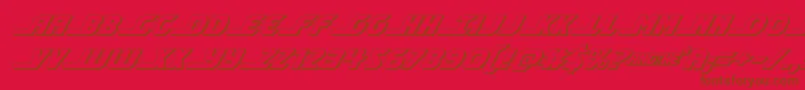 shiningherald3dital Font – Brown Fonts on Red Background
