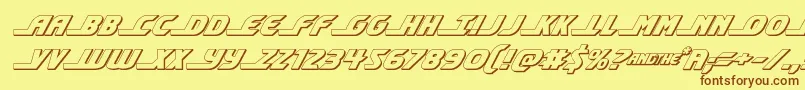 shiningherald3dital Font – Brown Fonts on Yellow Background