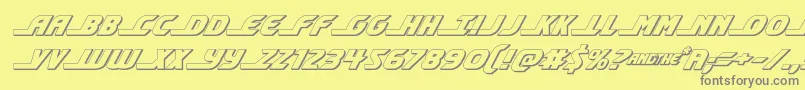 shiningherald3dital Font – Gray Fonts on Yellow Background