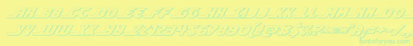 shiningherald3dital Font – Green Fonts on Yellow Background