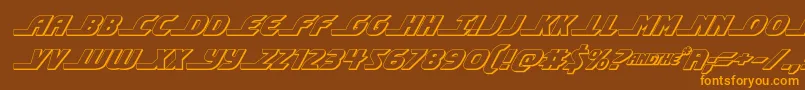 shiningherald3dital Font – Orange Fonts on Brown Background