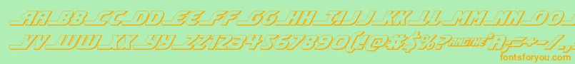 shiningherald3dital Font – Orange Fonts on Green Background