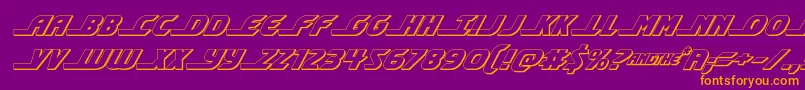 shiningherald3dital Font – Orange Fonts on Purple Background