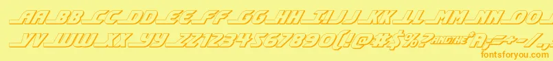 shiningherald3dital Font – Orange Fonts on Yellow Background