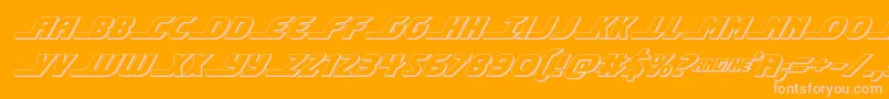 shiningherald3dital Font – Pink Fonts on Orange Background