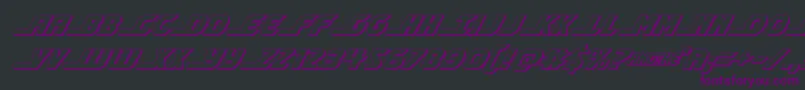 shiningherald3dital Font – Purple Fonts on Black Background