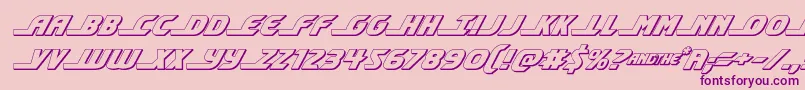 shiningherald3dital Font – Purple Fonts on Pink Background