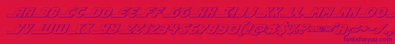 shiningherald3dital Font – Purple Fonts on Red Background
