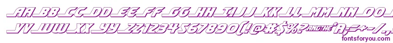 フォントshiningherald3dital – 紫色のフォント