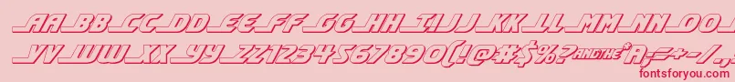 shiningherald3dital Font – Red Fonts on Pink Background
