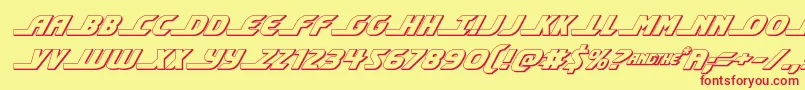 shiningherald3dital Font – Red Fonts on Yellow Background