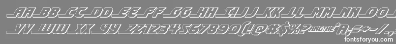 shiningherald3dital Font – White Fonts on Gray Background