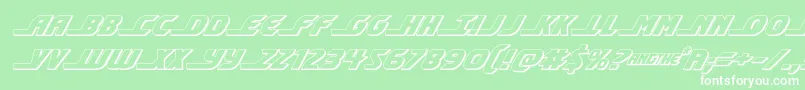 shiningherald3dital Font – White Fonts on Green Background