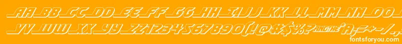 shiningherald3dital Font – White Fonts on Orange Background