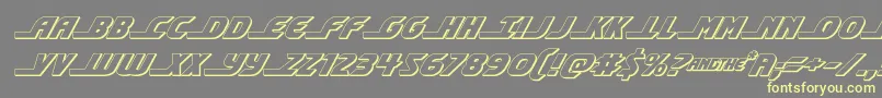 Weitere Informationen zur shiningherald3dital-Schriftart shiningherald3dital-Schriftart – Gelbe Schriften auf grauem Hintergrund