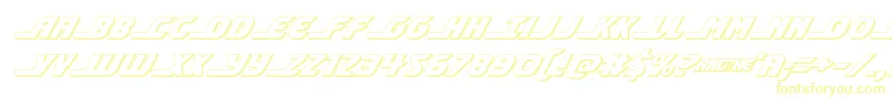 shiningherald3dital Font – Yellow Fonts on White Background
