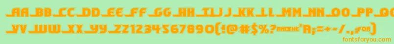 Шрифт shiningheraldacad – оранжевые шрифты на зелёном фоне