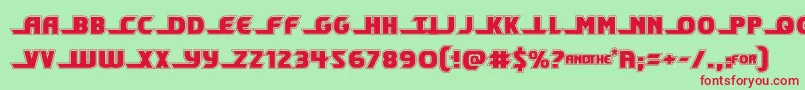 shiningheraldacad Font – Red Fonts on Green Background