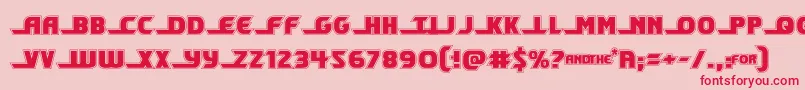 Fonte shiningheraldacad – fontes vermelhas em um fundo rosa