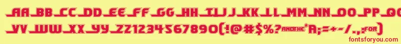 shiningheraldacad Font – Red Fonts on Yellow Background