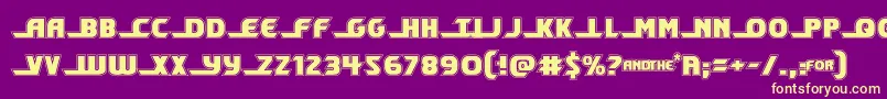 shiningheraldacad Font – Yellow Fonts on Purple Background