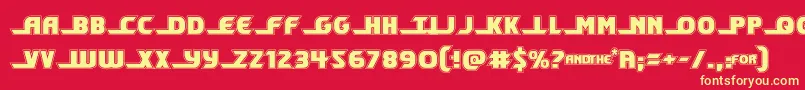 shiningheraldacad Font – Yellow Fonts on Red Background