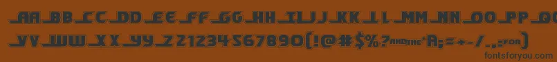 Шрифт shiningheraldacad – чёрные шрифты на коричневом фоне