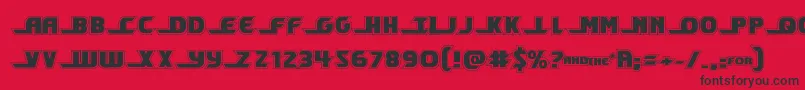 shiningheraldacad Font – Black Fonts on Red Background