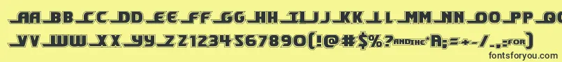 shiningheraldacad Font – Black Fonts on Yellow Background