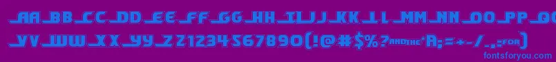 shiningheraldacad Font – Blue Fonts on Purple Background