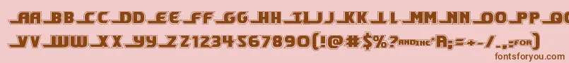 Шрифт shiningheraldacad – коричневые шрифты на розовом фоне
