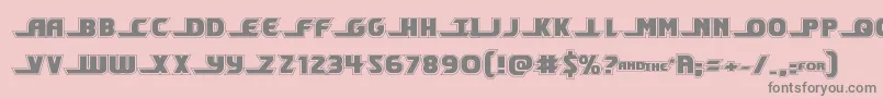 フォントshiningheraldacad – ピンクの背景に灰色の文字