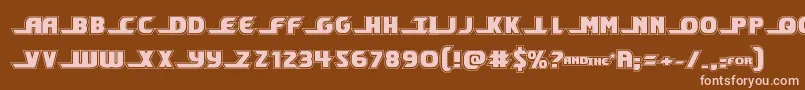 shiningheraldacad Font – Pink Fonts on Brown Background