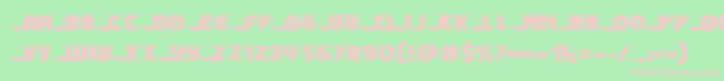 shiningheraldacad-fontti – vaaleanpunaiset fontit vihreällä taustalla