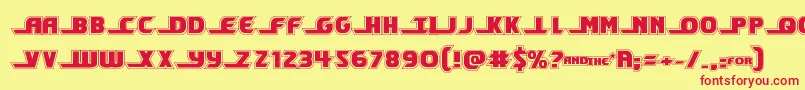 shiningheraldacad Font – Red Fonts on Yellow Background