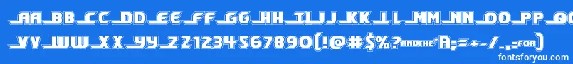 フォントshiningheraldacad – 青い背景に白い文字