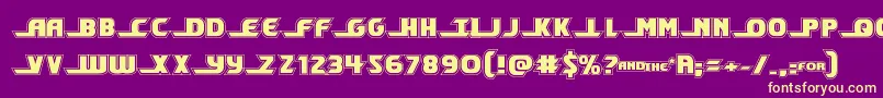 shiningheraldacad Font – Yellow Fonts on Purple Background