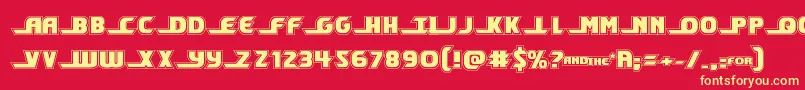 shiningheraldacad Font – Yellow Fonts on Red Background