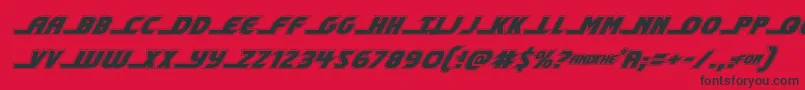 shiningheraldacadital Font – Black Fonts on Red Background