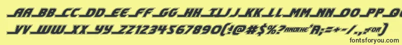 shiningheraldacadital Font – Black Fonts on Yellow Background