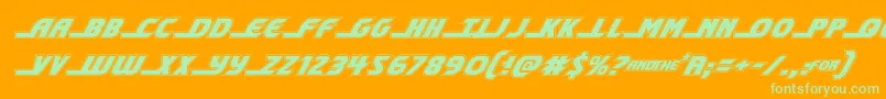 shiningheraldacadital Font – Green Fonts on Orange Background