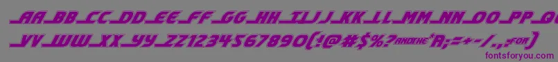 shiningheraldacadital Font – Purple Fonts on Gray Background