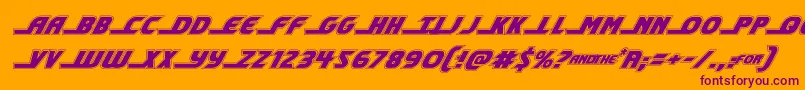 shiningheraldacadital Font – Purple Fonts on Orange Background