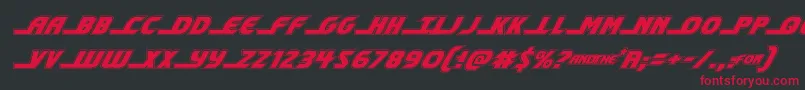 shiningheraldacadital Font – Red Fonts on Black Background