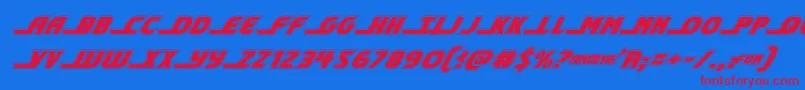 shiningheraldacadital Font – Red Fonts on Blue Background