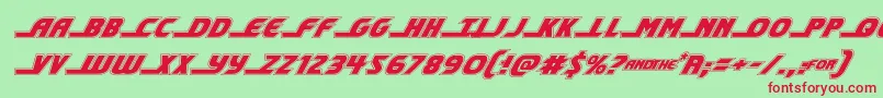 shiningheraldacadital Font – Red Fonts on Green Background