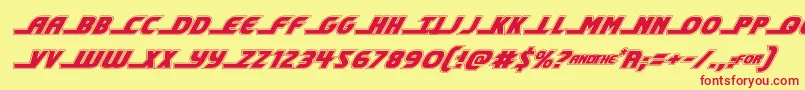 shiningheraldacadital Font – Red Fonts on Yellow Background