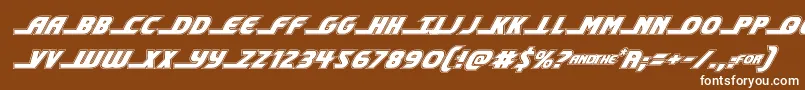 shiningheraldacadital Font – White Fonts on Brown Background