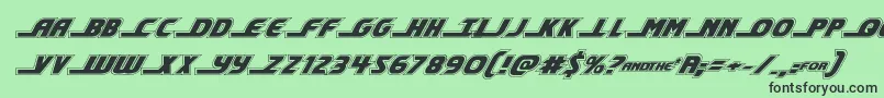 shiningheraldacadital Font – Black Fonts on Green Background